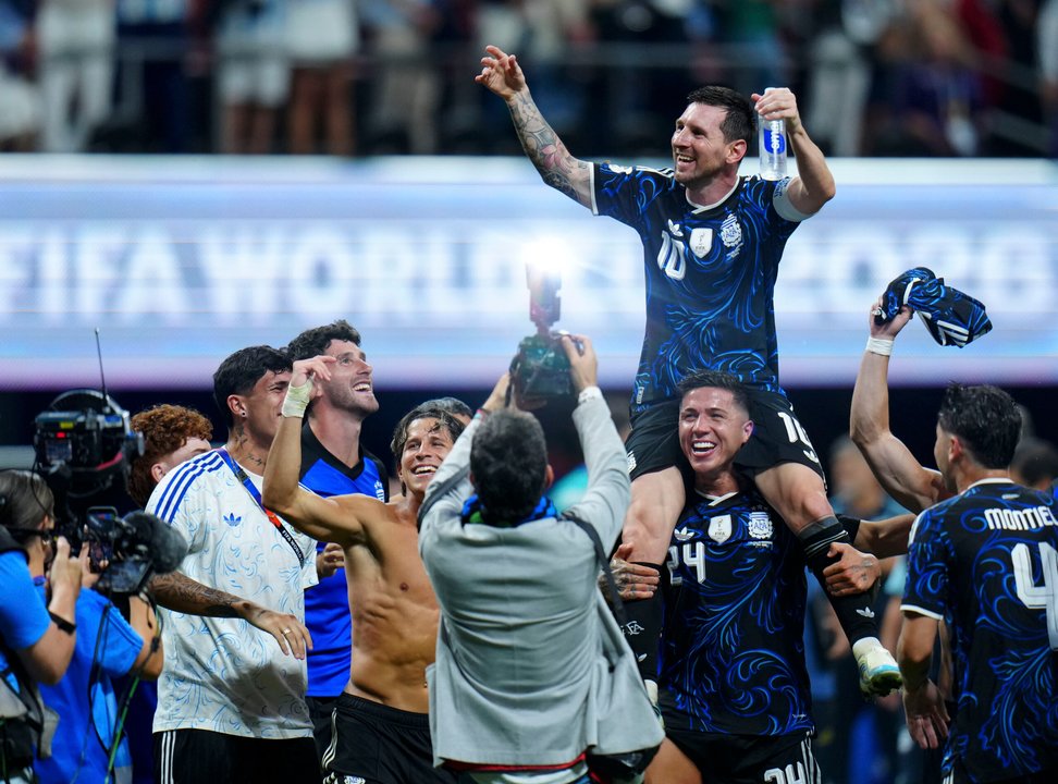 Messi se despide de la Selección argentina. Foto: Agencia NA (Xinhua)