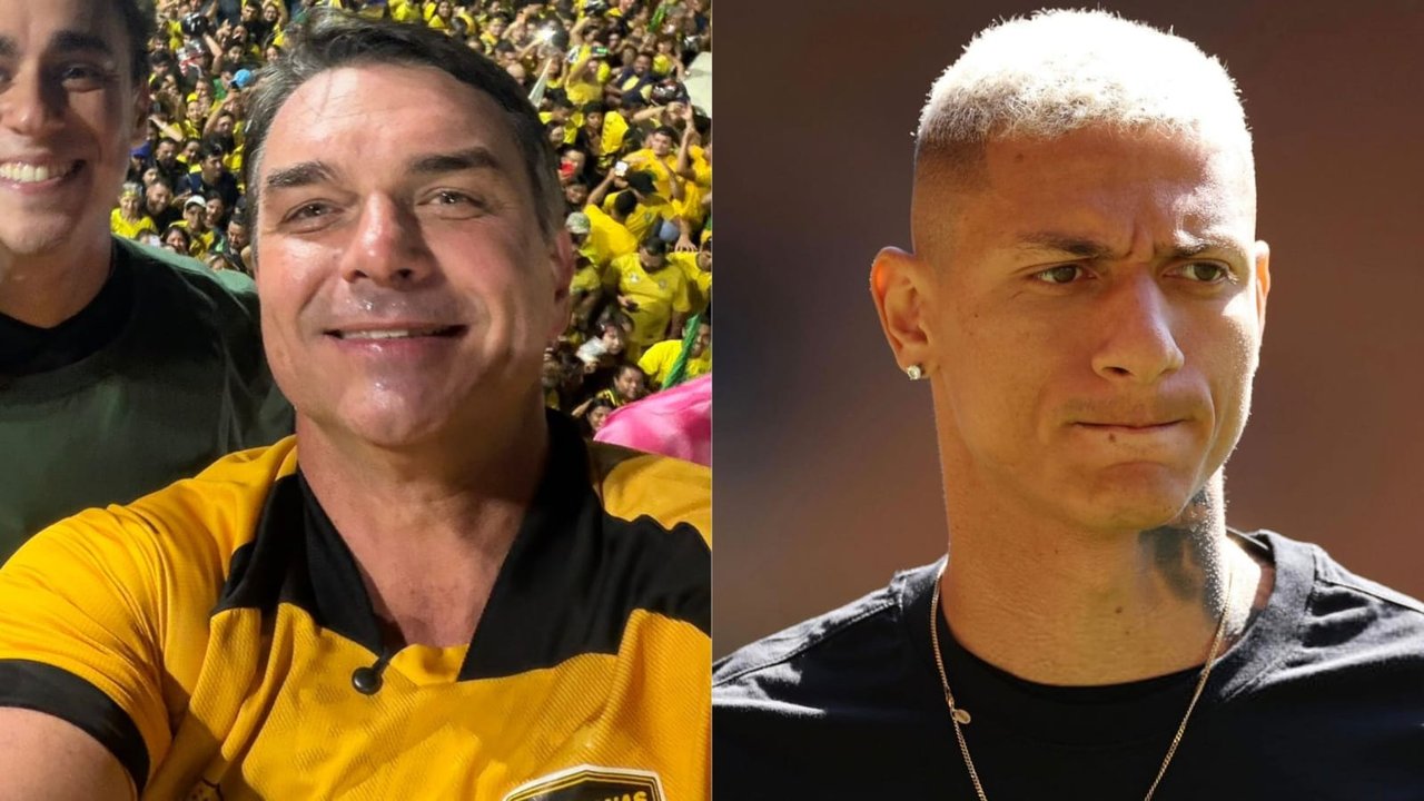 Richarlison enfureció contra Bolsonaro. Foto: Agencia NA (@Richarlison y @Flaviobolsonaro).