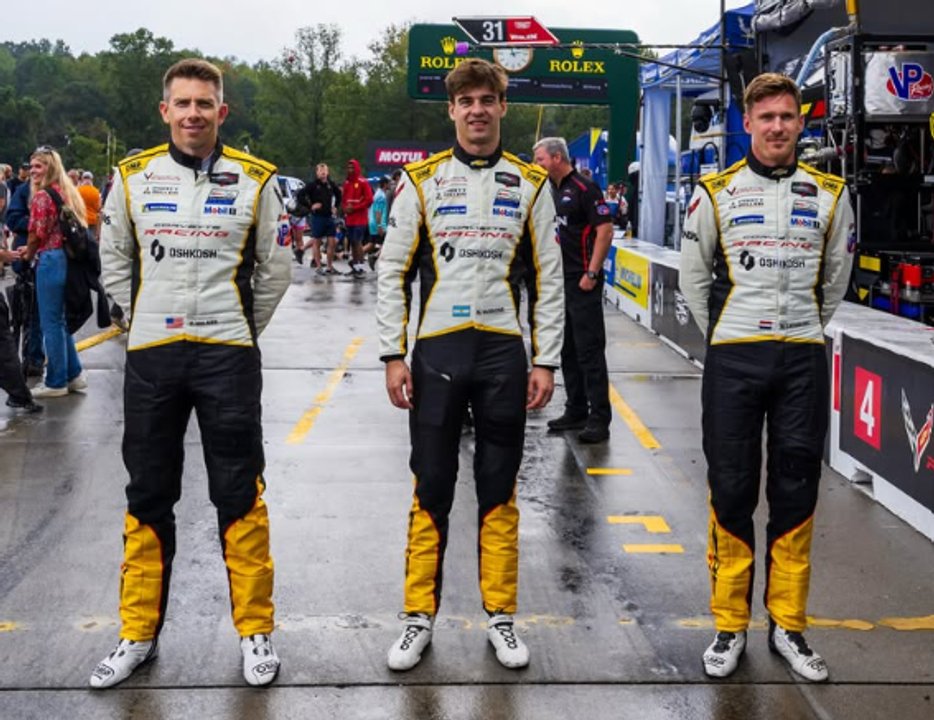 Varrone junto a su equipo en la serie IMSA SportsCar Championship. Foto: Agencia NA (@nicovarrone1).
