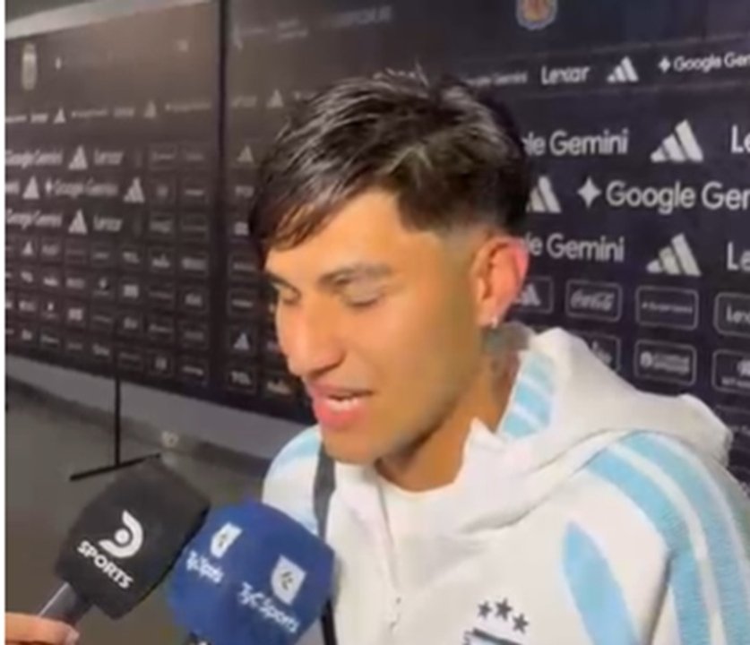 Santiago Castro habló tras su debut en la Selección argentina. Captura de pantalla. Foto: Captura de pantalla.